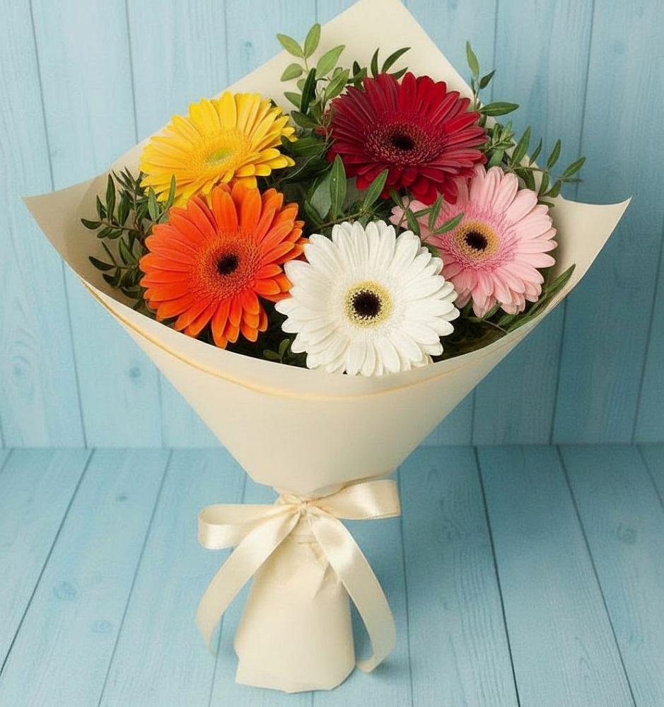 Букет цветов из: Герберы в Красный Яр Тульская область