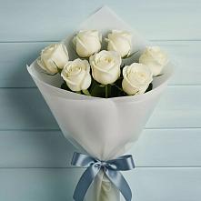 Букет 7 Белых роз Эдлесс Лав в Красный Яр Тульская область