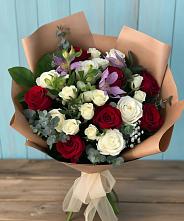 Букет цветов из:  Розы и Альстромерии #REPLACE_PRED# Красный Яр Тульская область