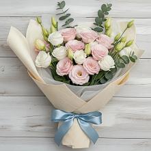 Букет цветов из:  Лизиантусы в Красный Яр Тульская область