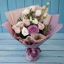Букет цветов из:  Розы и Лизиантусы #REPLACE_PRED# Красный Яр Тульская область