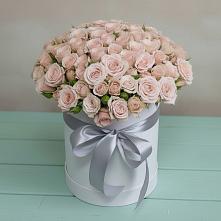 Цветочная композиция из Розы в шляпной коробке в Красный Яр Тульская область