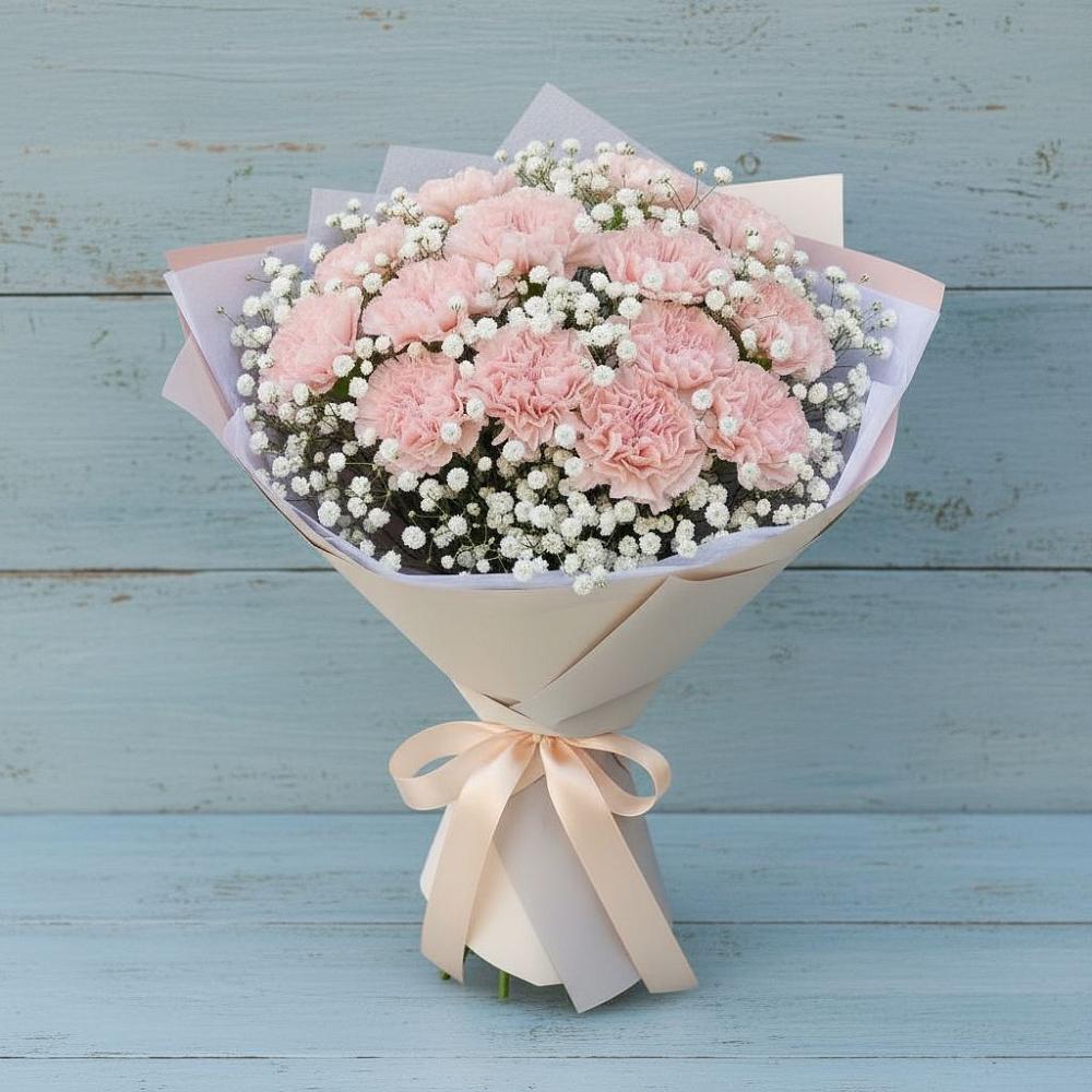 Букет цветов из: Гвоздики в Красный Яр Тульская область