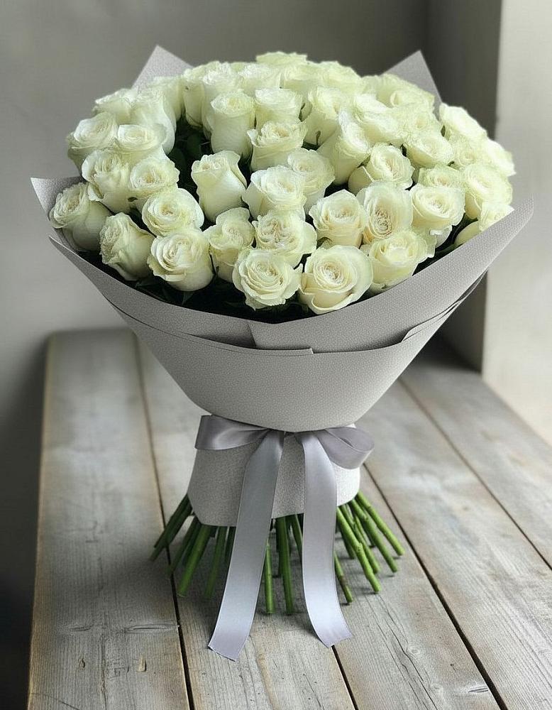 Букет 35 Белых роз в Красный Яр Тульская область