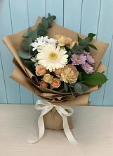 Букет цветов из:  Герберы и Хризантемы в Красный Яр Тульская область