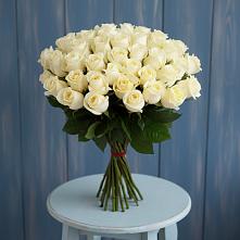 Букет 51 Белая роза Эдлесс Лав #REPLACE_PRED# Красный Яр Тульская область