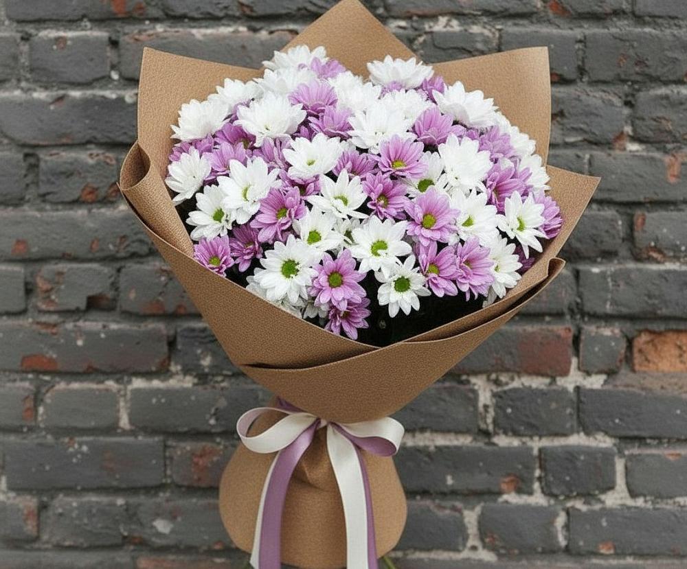 Букет цветов из: Хризантемы в Красный Яр Тульская область