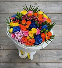 Букет цветов из:  Розы и Хризантемы в Красный Яр Тульская область