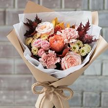 Букет цветов из:  Гвоздики, Хризантемы и Розы в Красный Яр Тульская область