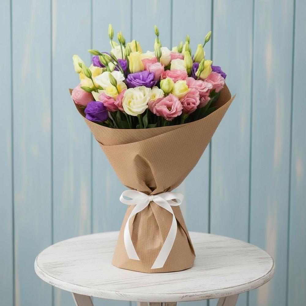 Букет цветов из: Лизиантусы в Красный Яр Тульская область