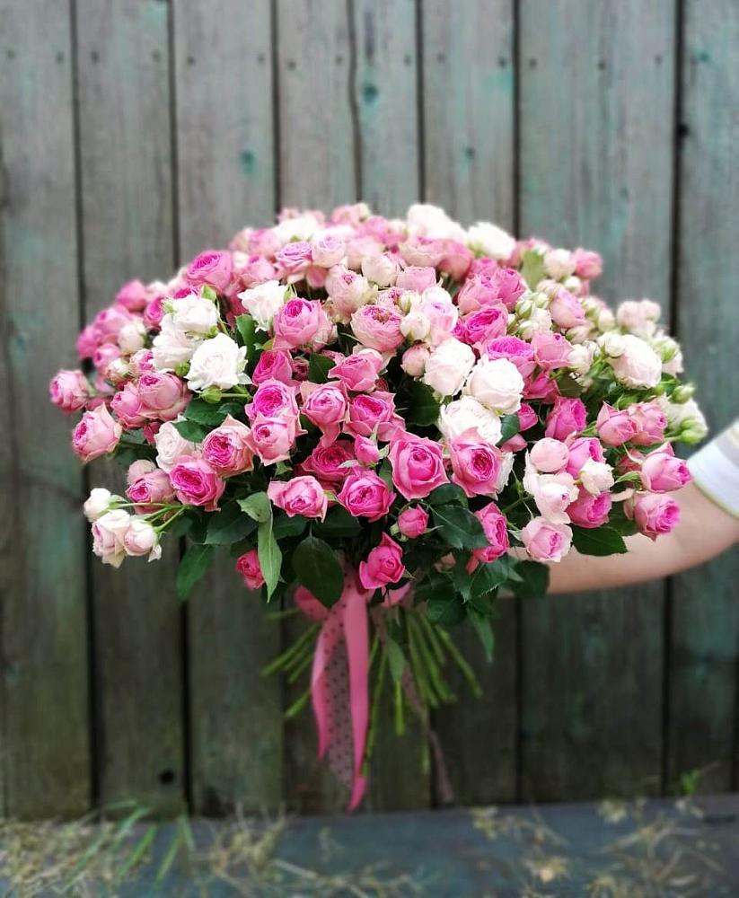 Букет Розовые кустовые розы Натали и Лав Лидия в Красный Яр Тульская область