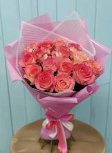 Букет 15 Розовых роз Равель в Красный Яр Тульская область