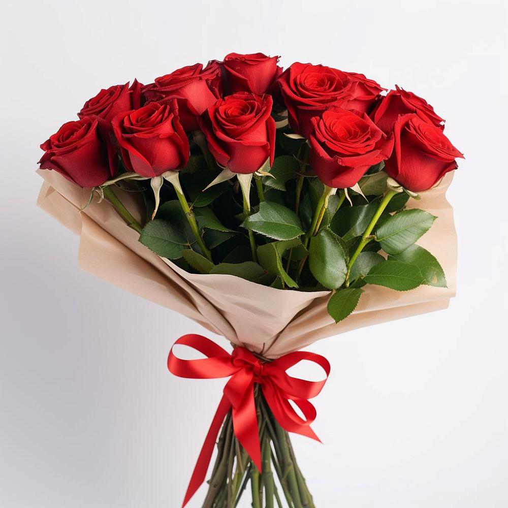 Букет 11 Красных роз Эдлесс Лав в Красный Яр Тульская область