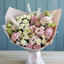 Букет цветов из:  Альстромерии и Розы в Красный Яр Тульская область