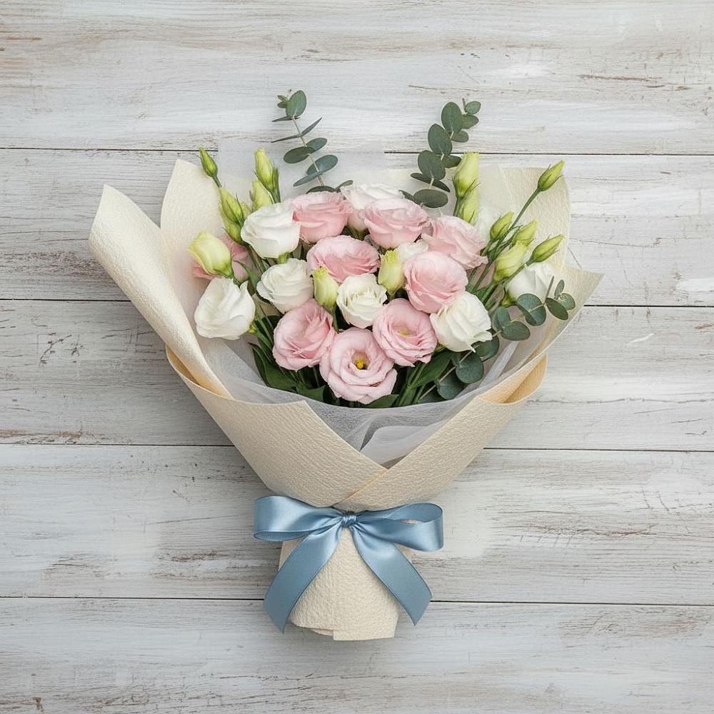 Букет цветов из: Лизиантусы в Красный Яр Тульская область